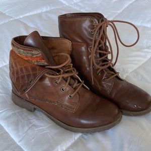 Brown Combat Boots